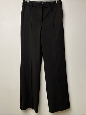 Express Black High-Rise Straight-Leg Trousers